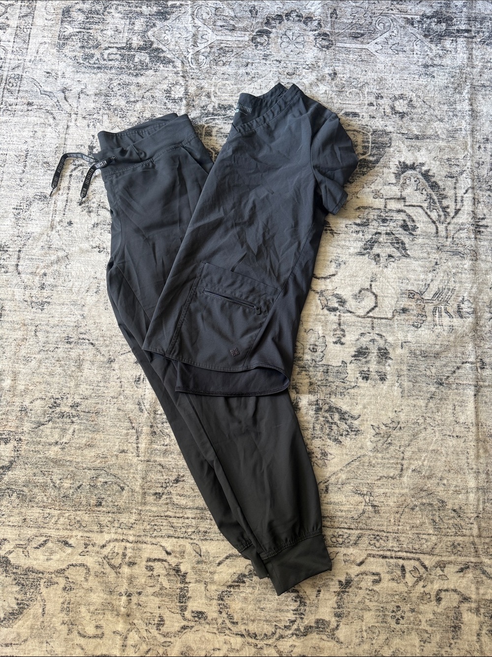 Med Couture dark gray scrub set Jogger